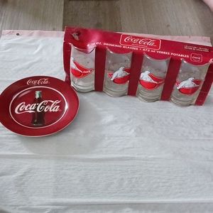 Coke cup and plate